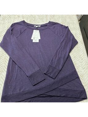 Threads 4 Thought Womens Purple Long Sleeve Top Shirt Size Small